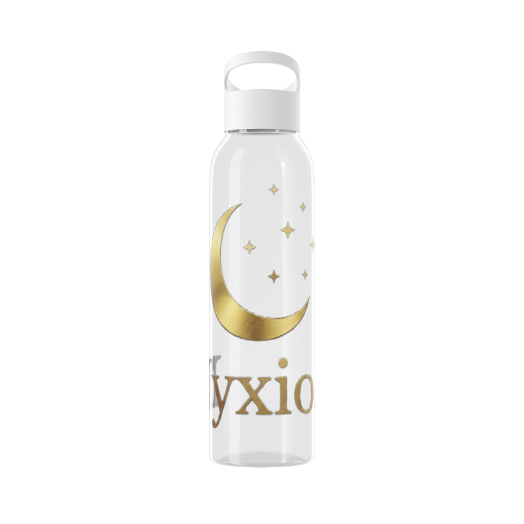 Celestial Moon Wasserflasche — Goldene Mondsichel Nacht Himmels Design