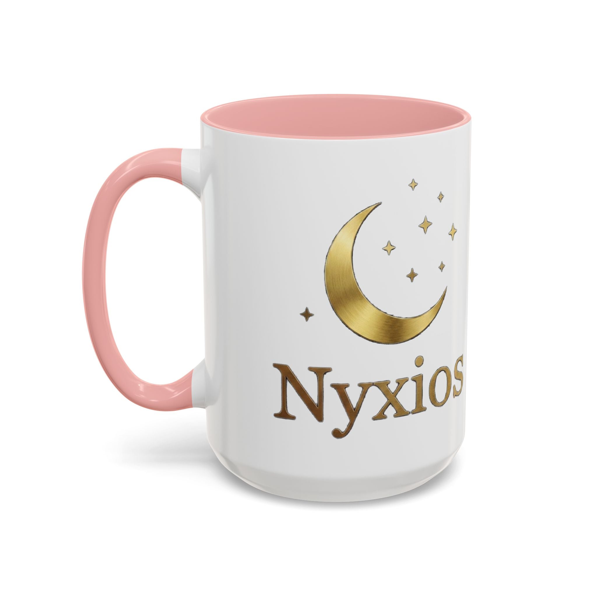 Nyxios Gold Mond Akzent Kaffeetasse – Himmlische Sterne Keramiktasse (325/440 ml)
