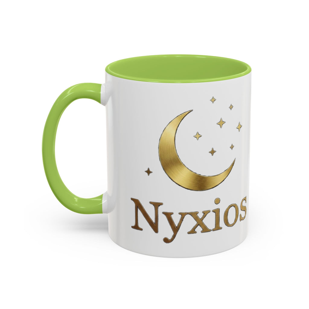 Nyxios Gold Mond Akzent Kaffeetasse – Himmlische Sterne Keramiktasse (325/440 ml)