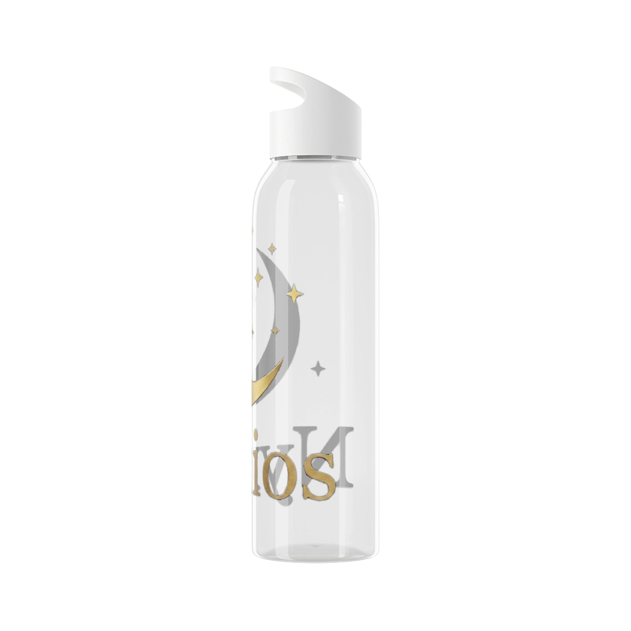 Celestial Moon Wasserflasche — Goldene Mondsichel Nacht Himmels Design