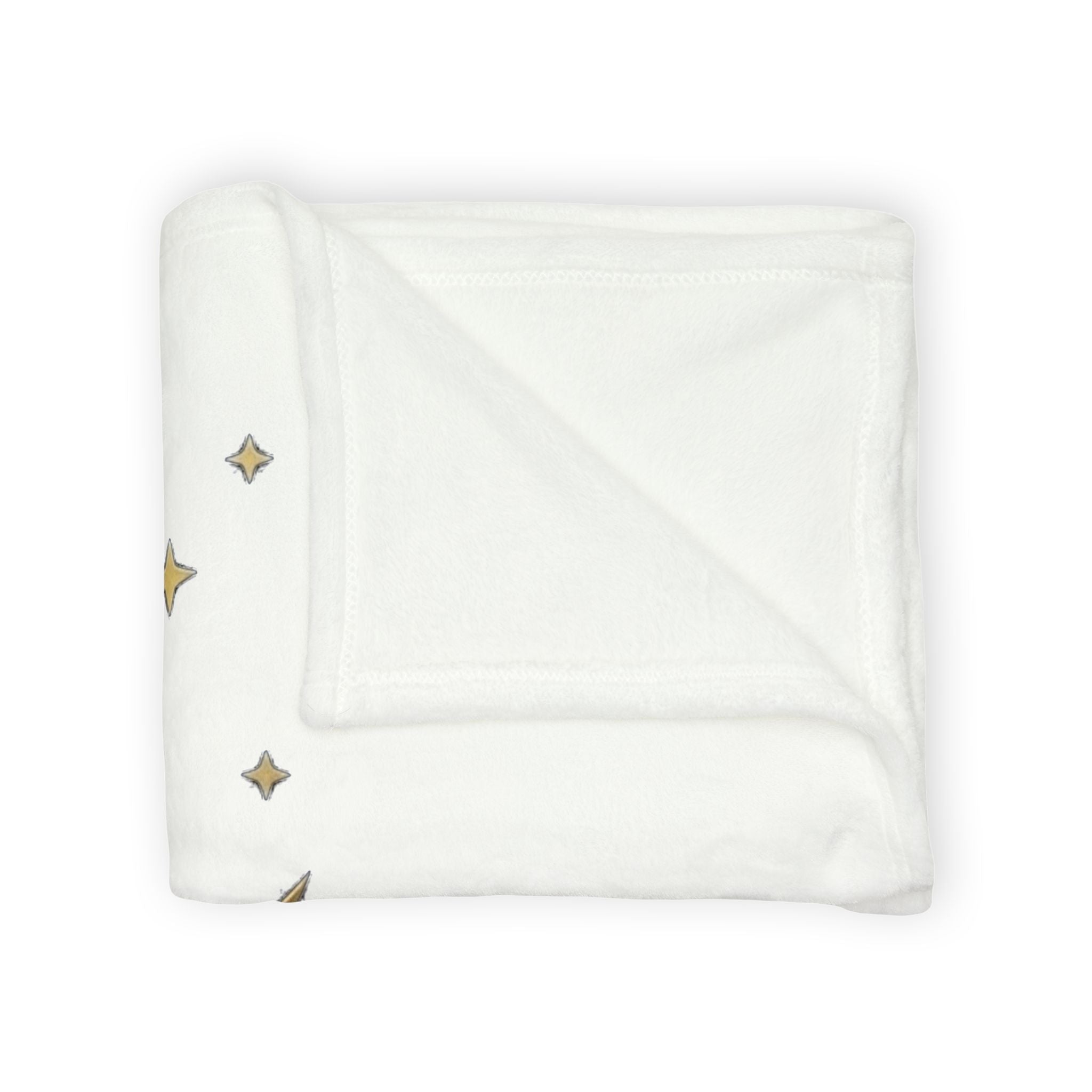 Nyxios Moonlight-Decke – Weicher Polyester-Überwurf mit goldenem Halbmond und Sternen