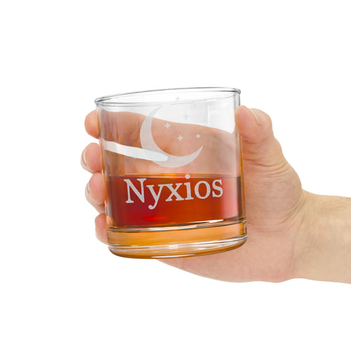 Graviertes Mond & Sterne Whiskeyglas — 310 ml Personalisiertes Tumblerglas