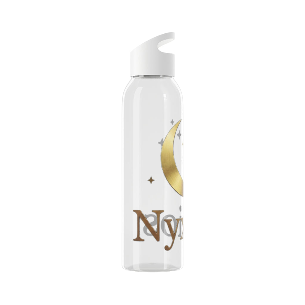 Celestial Moon Wasserflasche — Goldene Mondsichel Nacht Himmels Design